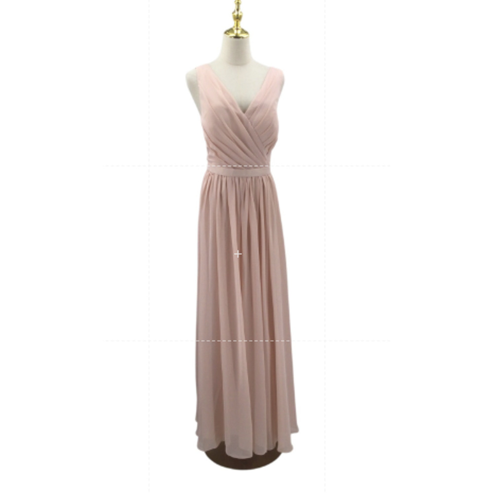 AW BRIDAL 8 M pink blush Gwyneth formal bridesmaid party maxi dress NWT B53
